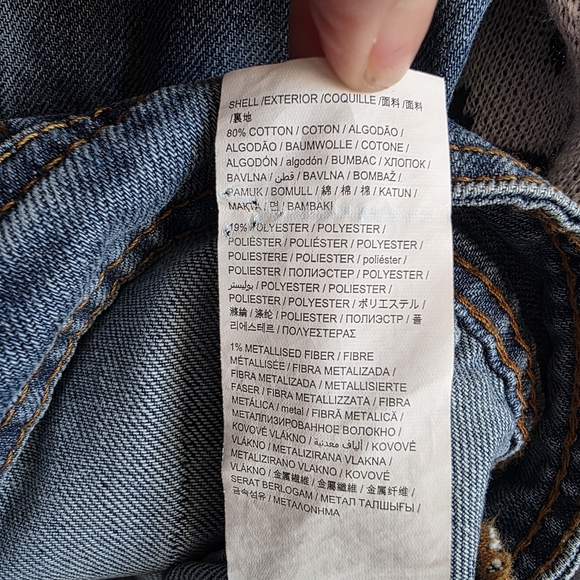 Desigual Gaelle Exotic Blue Denim Jacket with Floral Sleeves and Red Heart M - Picture 12 of 14